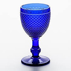 Taça Bico de Jaca Azul Cobalto 234 Ml 17 Cm Altura X 8,5 Cm Borda